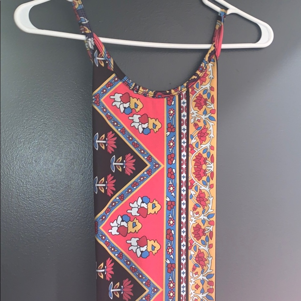 Long colorful pattern dress